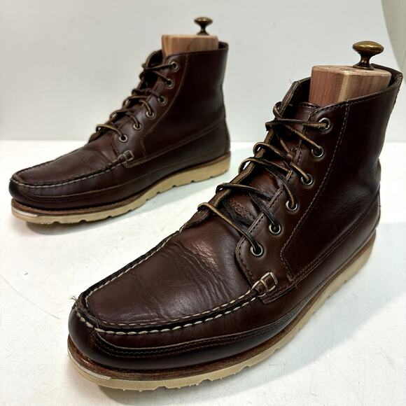 VERY GOOD Rancourt & Co. Harrison Boot Heritage Leather Brown Made in USA 12 D - Picture 5 of 11